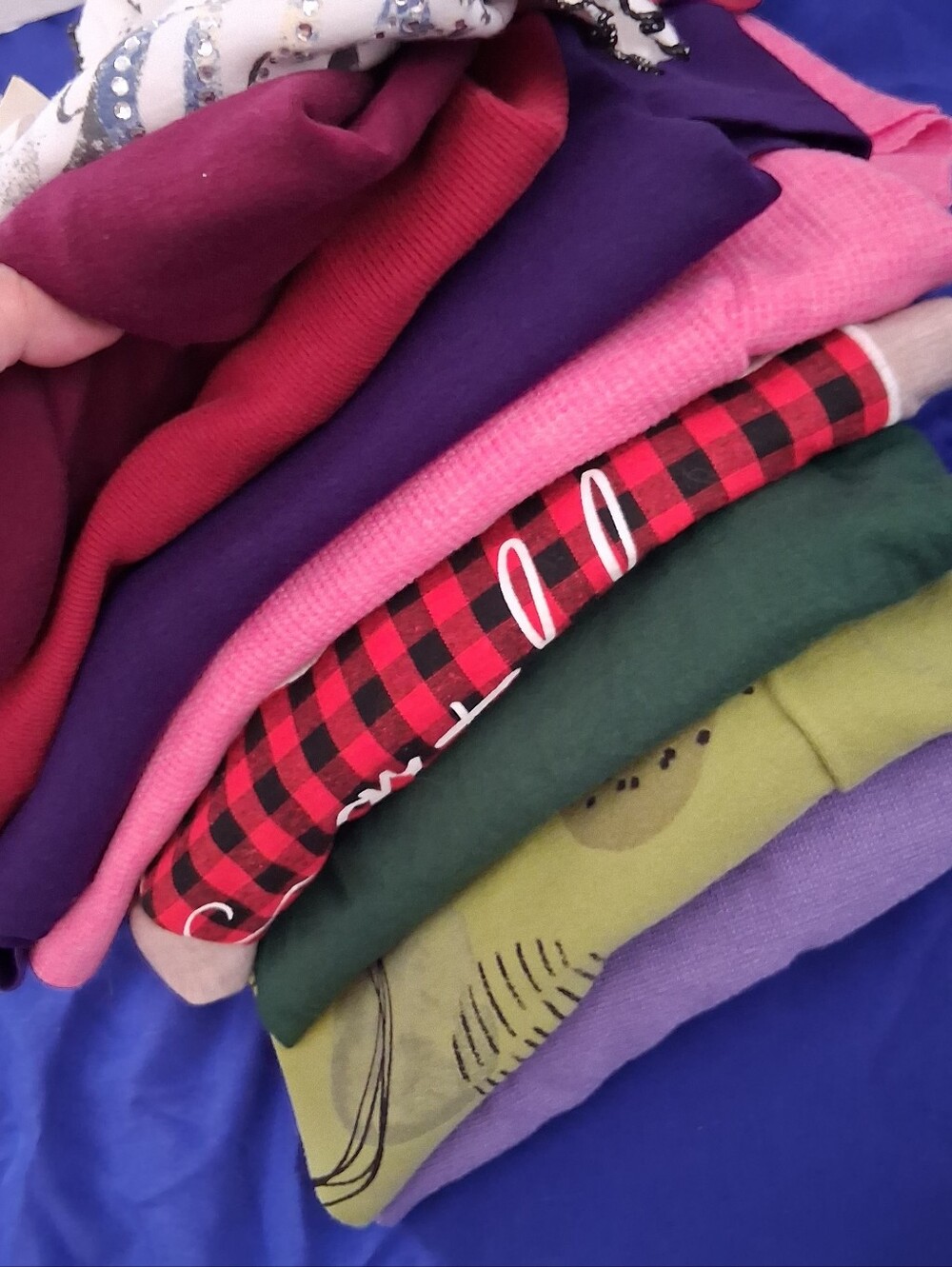 Assortment Of 9 Women's Long Sleeve Tee Shirts Size Fit L/XL